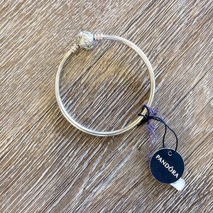 Pandora NWT SILVER BANGLE BRACELET SIZE 6